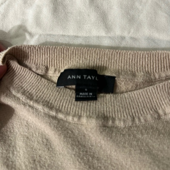 Ann Taylor Beige Button-Accent Sweater - Picture 3 of 4